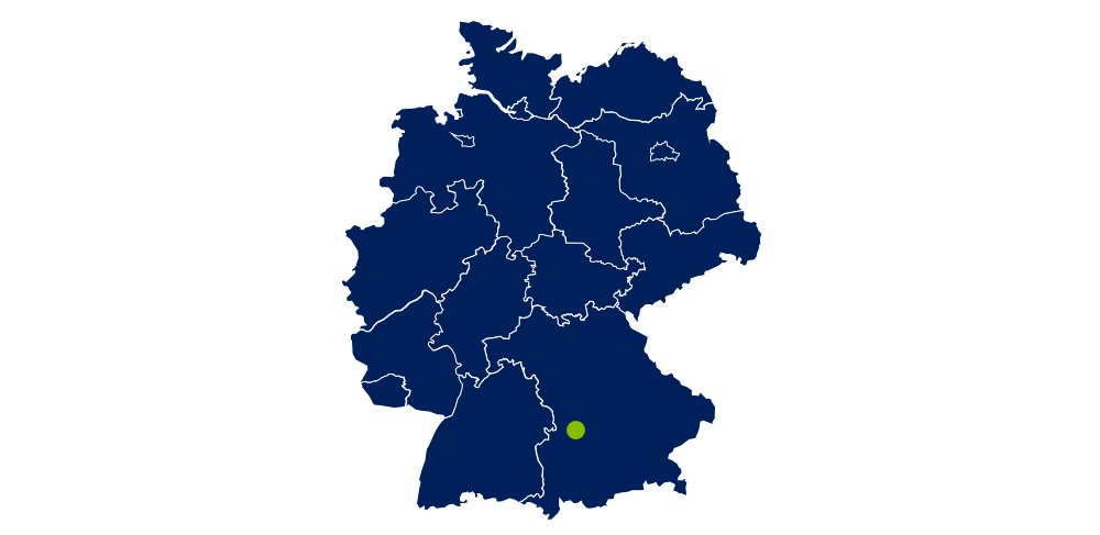 Deutschlandkarte Donauwörth Grün