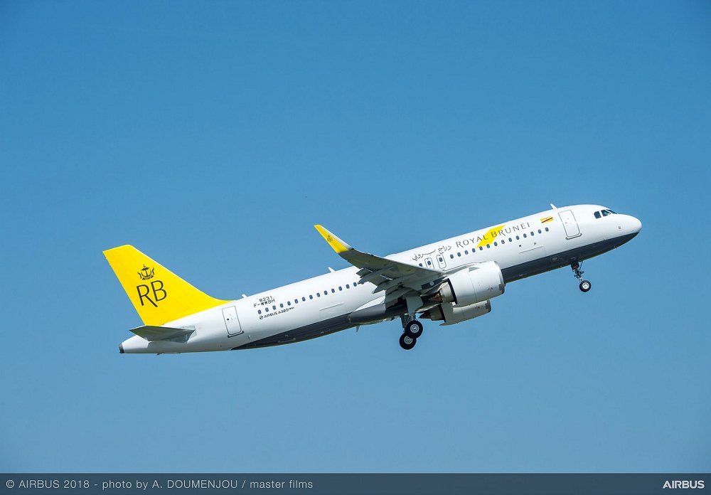 A320neo Royal Brunei MSN8231 taking off
