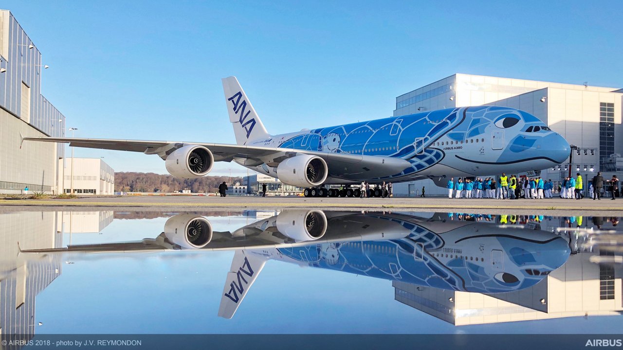 A380 ANA Rolls Out Of Paintshop