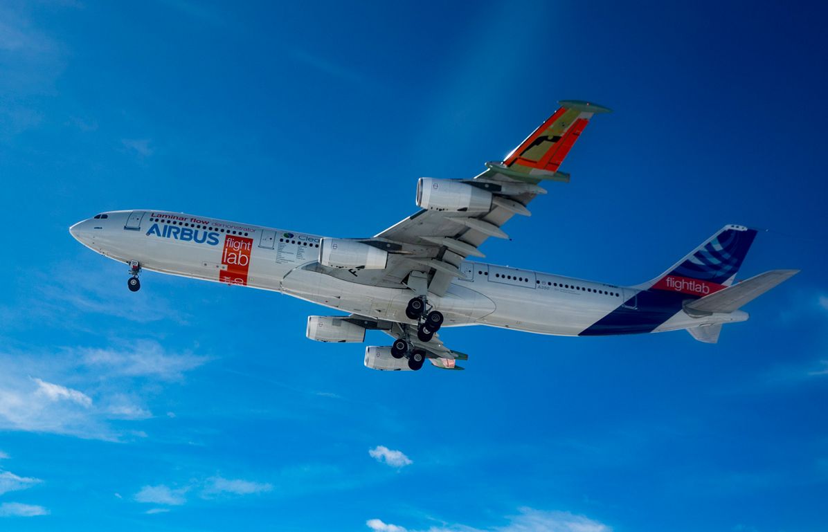 Airbus’ “BLADE” laminar flow wing demonstrator makes first flight