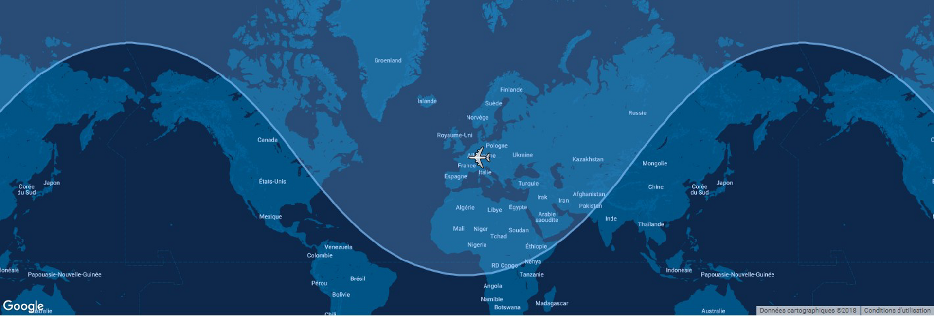 The typical range for Airbus’ A320ceo commercial aircraft is shown in this diagram, which includes a global map.