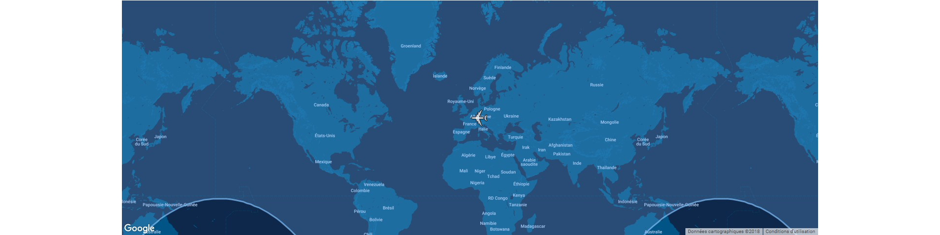 The typical range for Airbus’ A380 commercial aircraft is shown in this diagram, which includes a global map. 