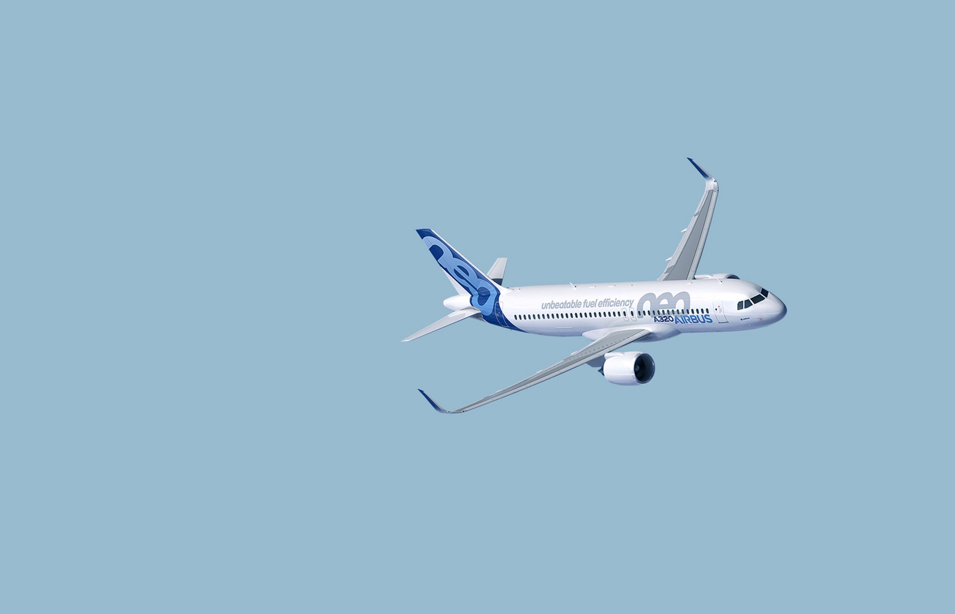 A320neo in flight