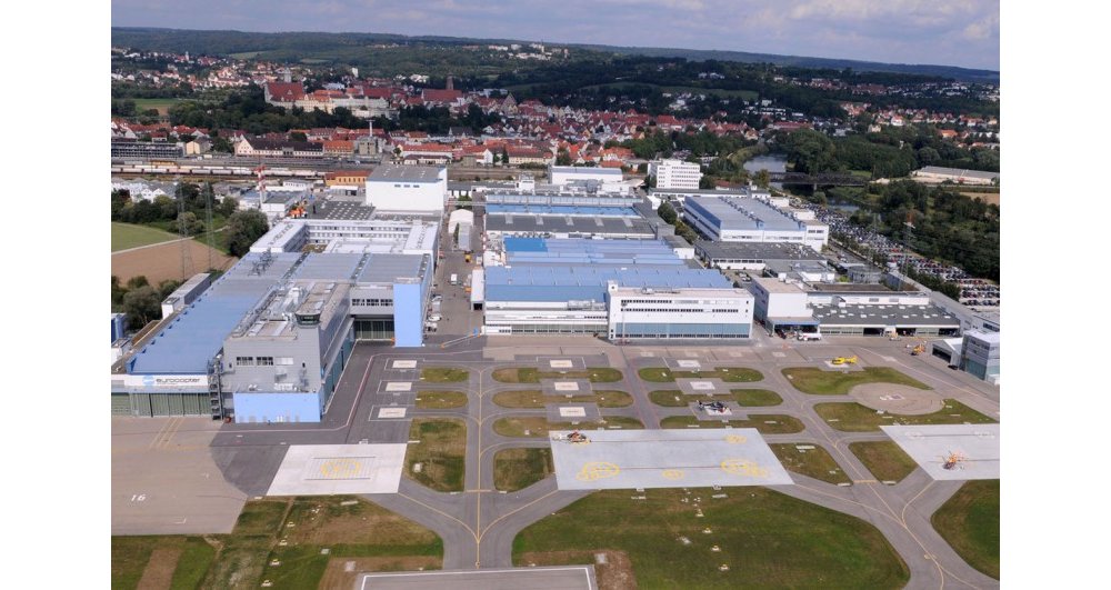 An external aerial view of Airbus Helicopters’ Donauwörth, Germany facility, which includes the company’s Military Support Center for the German Armed Forces.