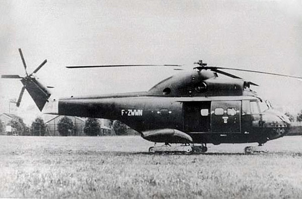 1968年，一架预生产的“美洲狮”直升机用机动履带测试起落架系统。