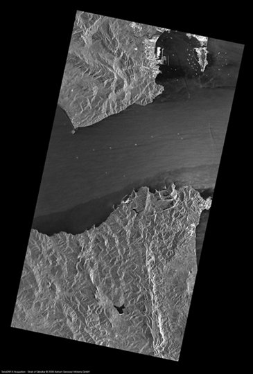 直布罗陀海峡TerraSAR-X卫星图像