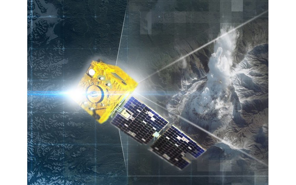 A computer-generated image of the Airbus-produced SSOT-FaSat Charlie Earth observation system. 