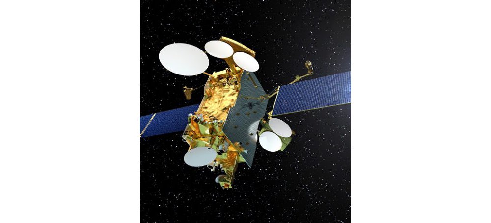 A representation of Airbus’ Eurostar E3000 telecommunications satellite platform.  