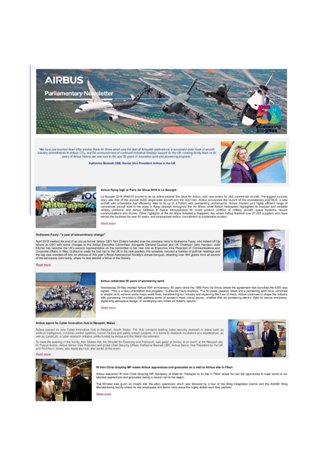 Airbus Parliamentary Newsletter - Summer 2019