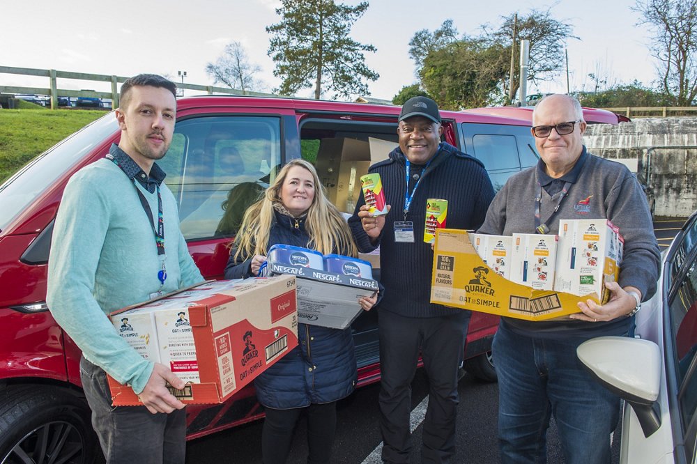 Airbus Bristol employees donate non-perishable food items to Help Bristol’s Homeless