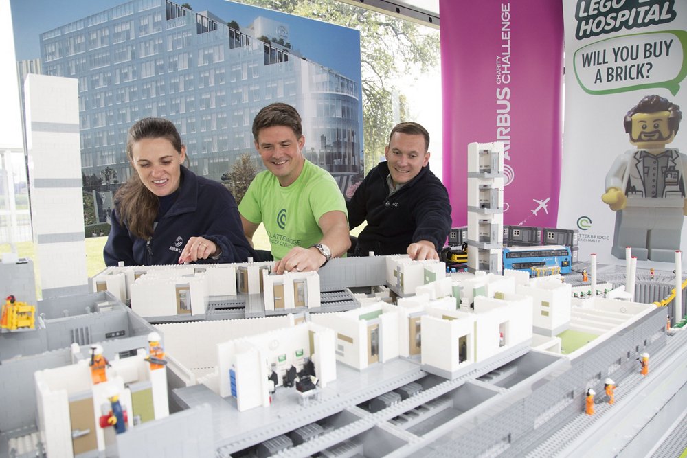 Clatterbridge Cancer Hospital Lego Model at Airbus Broughton
