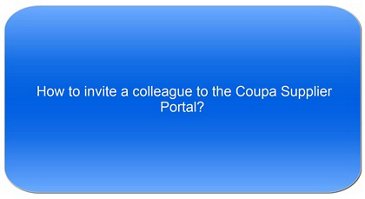 How to invite a college to the Coupa Supplier Portal