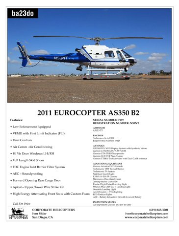 AS350 B2 Helicopter for Sale