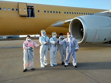 Airbus Defence and Space COVID-19 airlift team