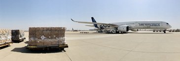 A350-1000 ready for cargo loading in Tianjin 
