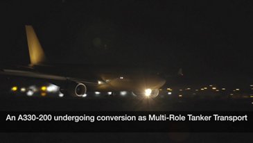 A330 MRTT unloading face masks in Getafe, Madrid