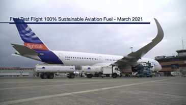 First Test Flight 100% Sustainable Aviation Fuel