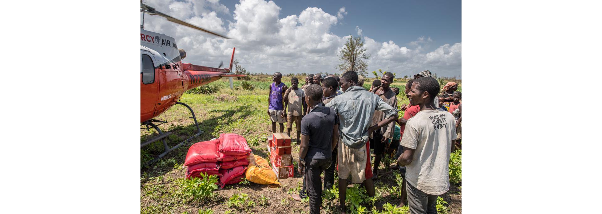 Helicopters are essential in the first phases of a crisis