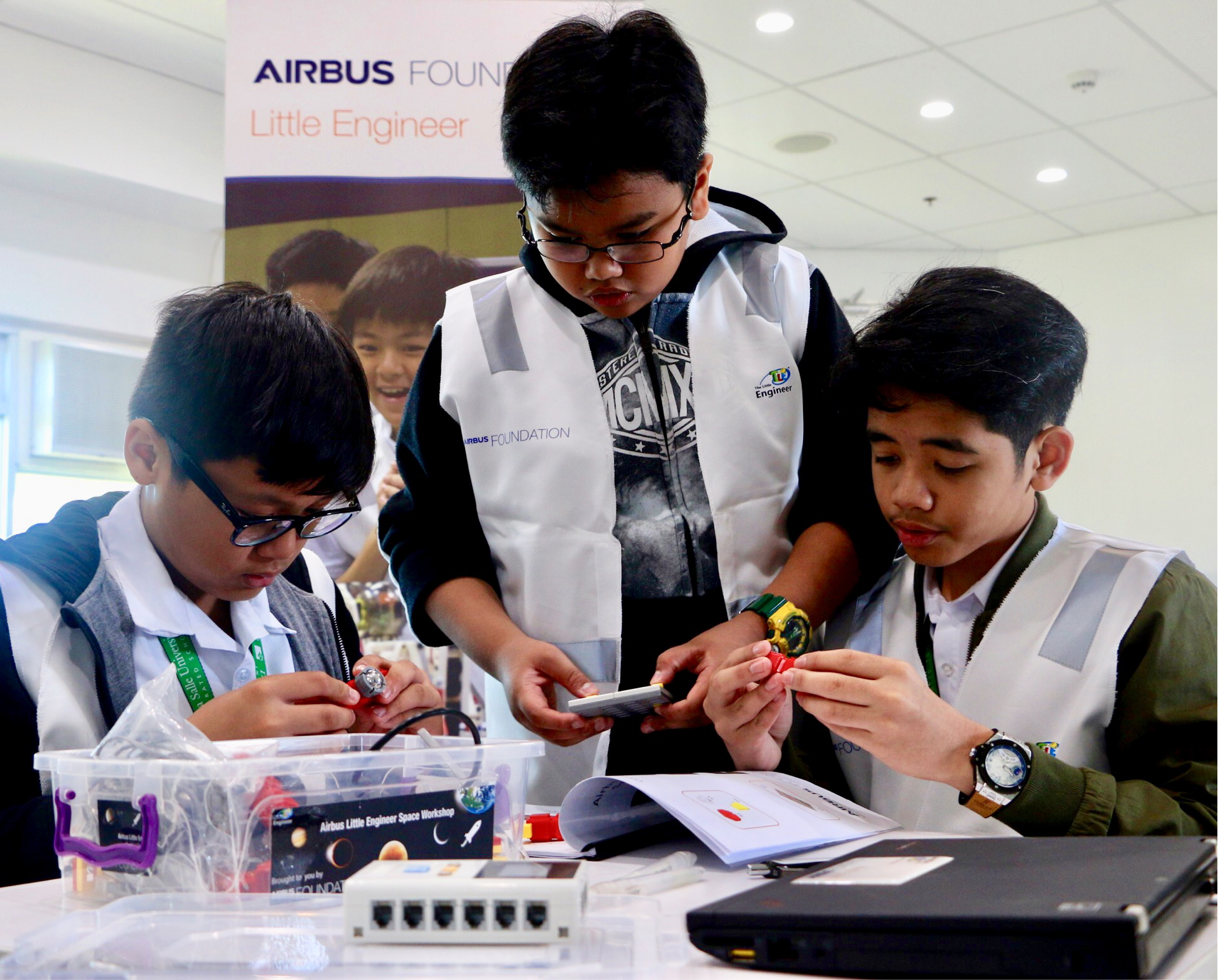 Students between the age of 10 and 16 attended the workshop in Manila.