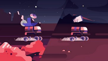 Ihr tägliches Pendeln auf dem Mond