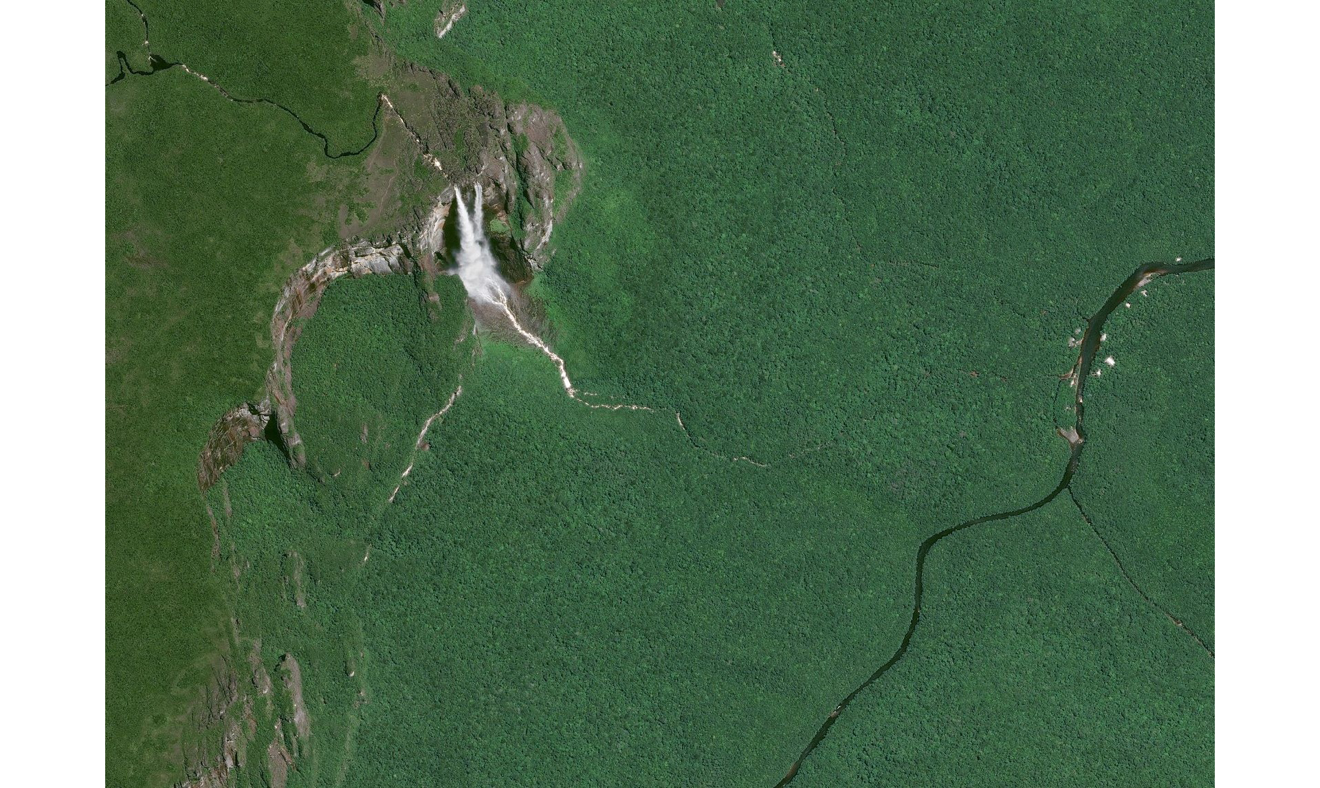  Angel Falls in Venezuela, a Pléiades satellite image.
