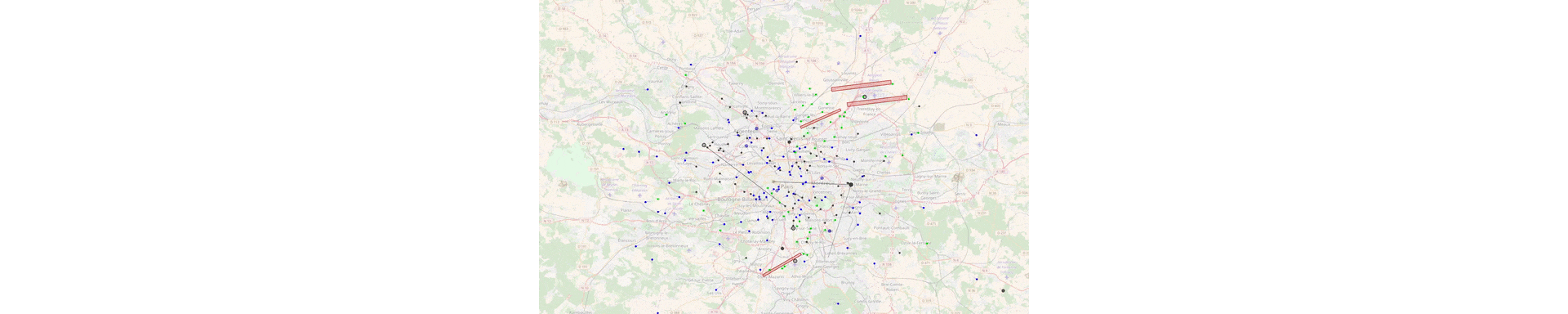 New types of traffic over Paris in 2035, from Altiscope simulator output