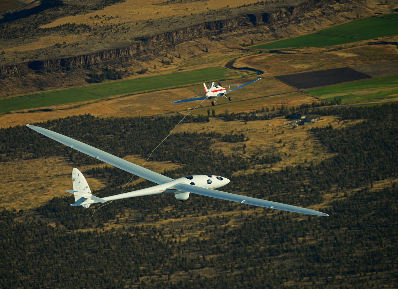 The Perlan 2 glider, the world’s first engineless aircraft designed to reach the edge of space, successfully completed its first flight today in a historic moment about 5,000 feet above Roberts Field in Redmond, Oregon. The Perlan 2 is a pressurized sailplane designed to ride air currents that, in certain mountainous regions near the north and south poles, can reach into the stratosphere.  The goal of this project is to open up a world of new discoveries related to high-altitude flight, climate change and space exploration.