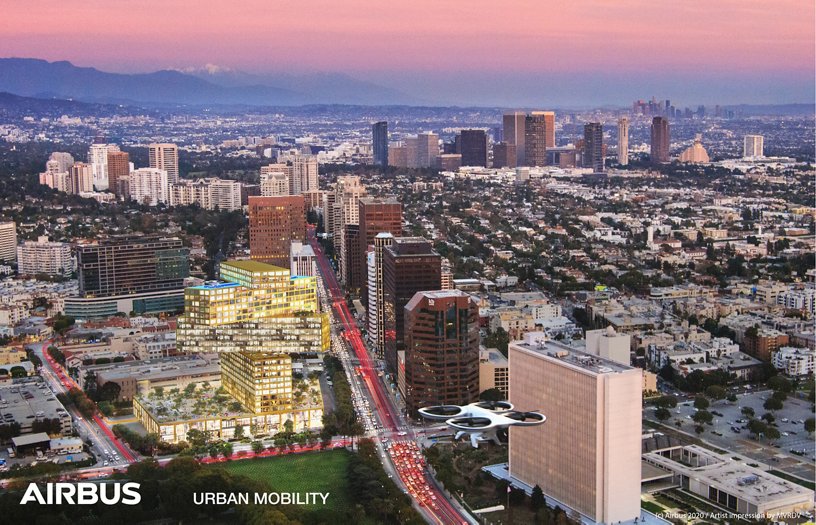 Airbus Urban Mobility infrastructure concept: Downtown Los Angeles 