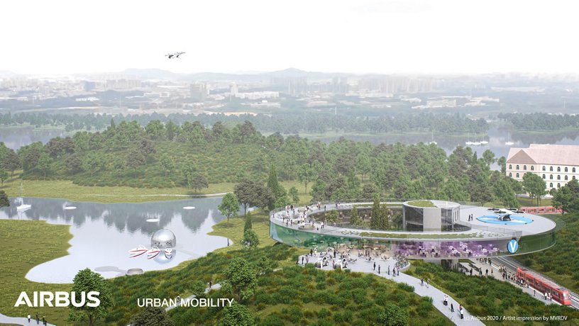 Airbus Urban Mobility infrastructure concept: Shenzhen business district
