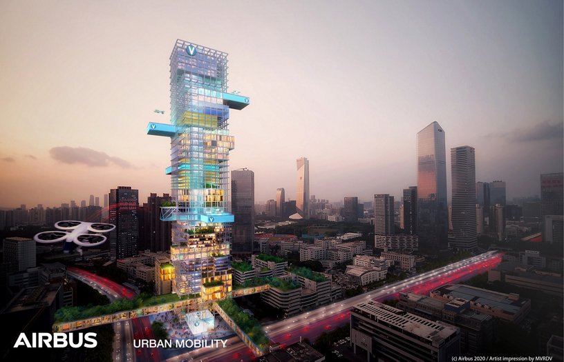 Airbus Urban Mobility infrastructure concept: Shenzhen future residential