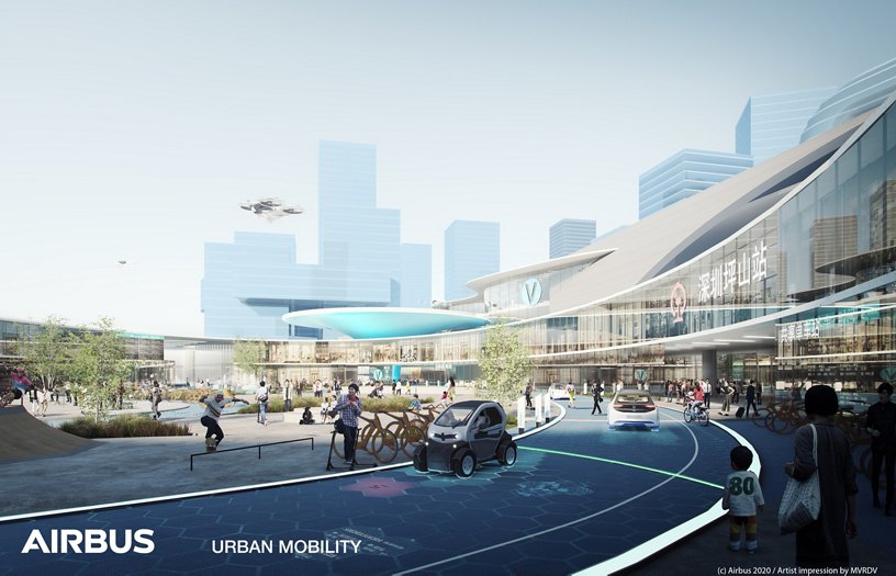 Airbus Urban Mobility infrastructure concept: Shenzhen transit hub