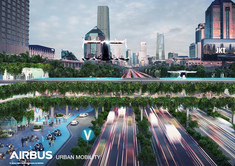 Airbus Urban Mobility infrastructure concept: Jakarta