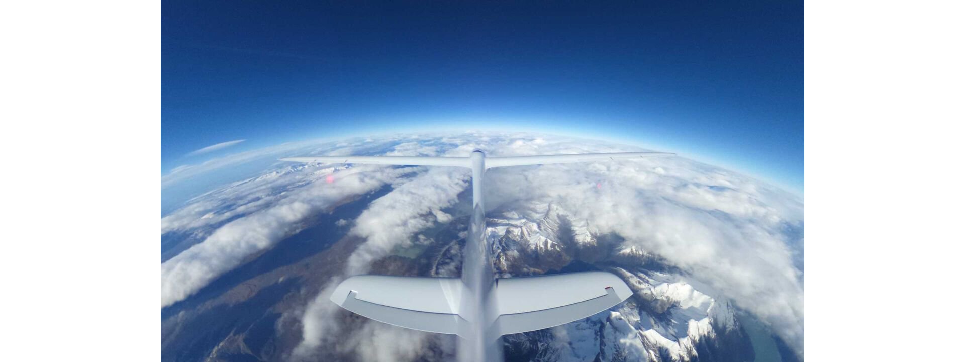 Image from the tail camera of Perlan 2 taken at 30,000 feet this week