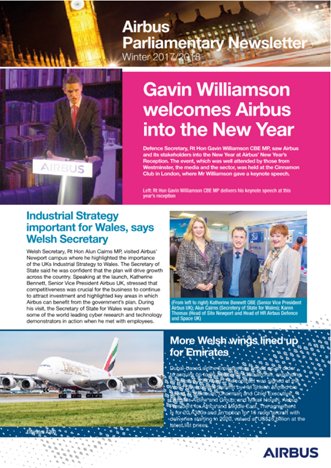 Airbus Parliamentary Newsletter - Winter 2017/2018