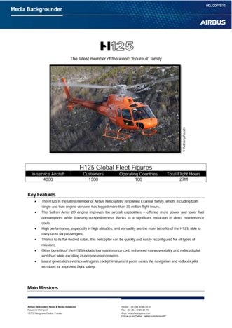 H125 Backgrounder August 2019