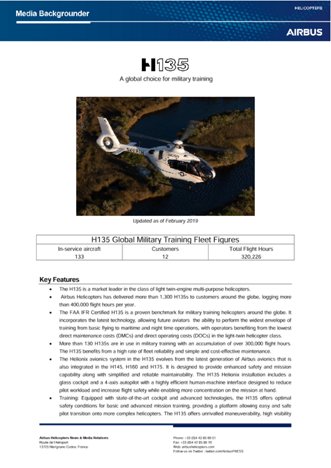 H135 A global choice for military training