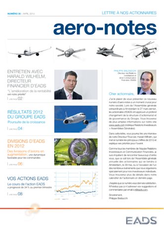 aero notes newsletter investors airbus