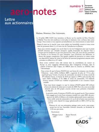 Aero-notes 01 (Avril 2001)