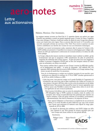 Aero-notes 03 (Novembre 2001)