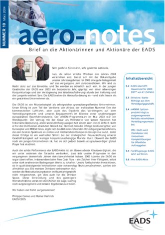 Aero-notes 10 (März 2004)