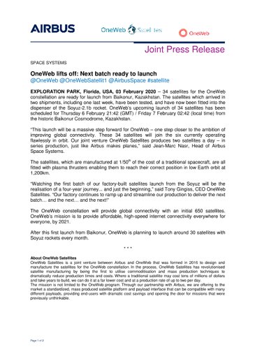OneWeb lifts off: Next batch ready to launch 