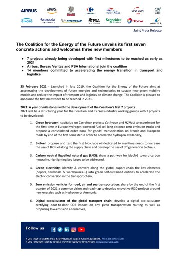 The Coalition for the Energy of the Future
