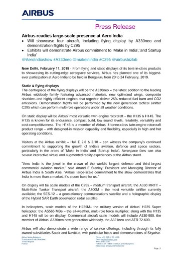 Airbus readies large-scale presence at Aero India