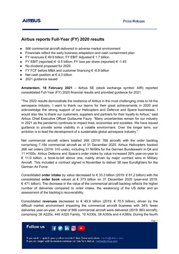 EN Press Release Airbus FY2020-Results
