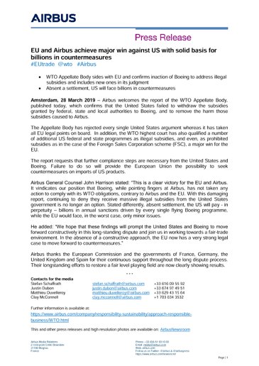 EU and Airbus achieve major win against US with solid basis for billions in countermeasures 