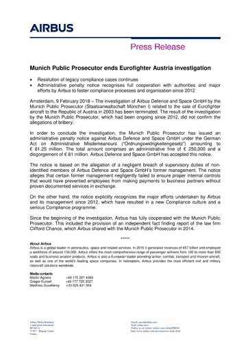 EN Press Release - Eurofighter Austria