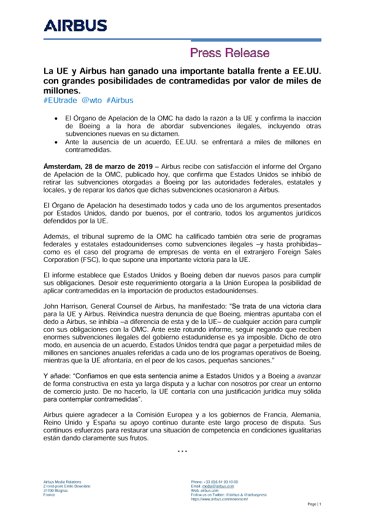 EU and Airbus achieve major win against US with solid basis for billions in countermeasures 