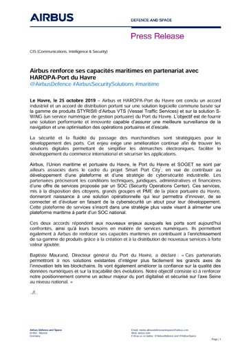 Airbus renforce ses capacités maritimes en partenariat avec HAROPA-Port du Havre
