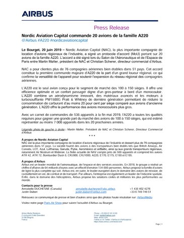 Nordic Aviation Capital orders 20 A220 Family aircraft