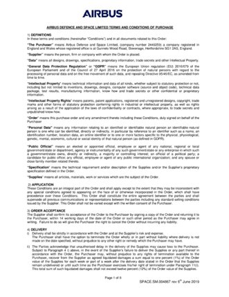 Airbus DS Ltd GTCs